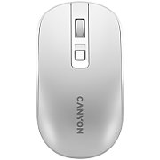 CANYON MW-18 2.4GHz Wireless Rechargeable Mouse with Pixart sensor, 4keys, Silent switch for right/left keys,DPI: 800/1200/1600, Max. usage 50 hours for one time full charged, 300mAh Li-poly battery, Pearl-White, cable length 0.6m, 116.4*63.3*32.3mm, 0.075kg