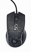 MOUSE GEMBIRD, gaming, cu fir, USB, optic, 3600 dpi, butoane/scroll 7/1, iluminare, cablu 1.5m, negru,  MUSG-RGB-01  (include TV 0.18lei)
