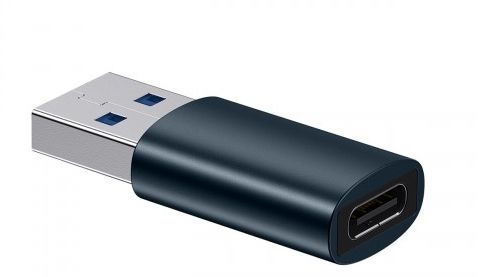 ADAPTOR Baseus Ingenuity Series Mini OTG, USB 3.1 (T) to USB Type-C (M), corp metalic, albastru  ZJJQ000103  (include timbru verde 0.25 lei) - 6932172605803