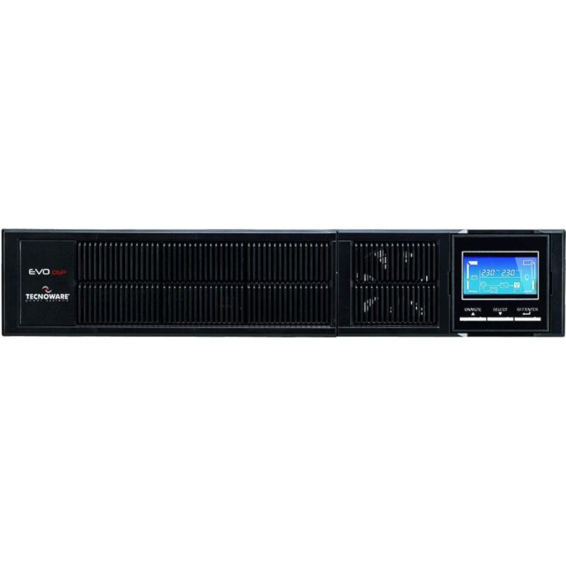 UPS TecnoWare FGCEXAPL3002IEC, 3000 VA, 2100 W, line-interactive, 8x C13, 1x RJ45, 1x USB, LCD, Tower/Rack 2U, Negru