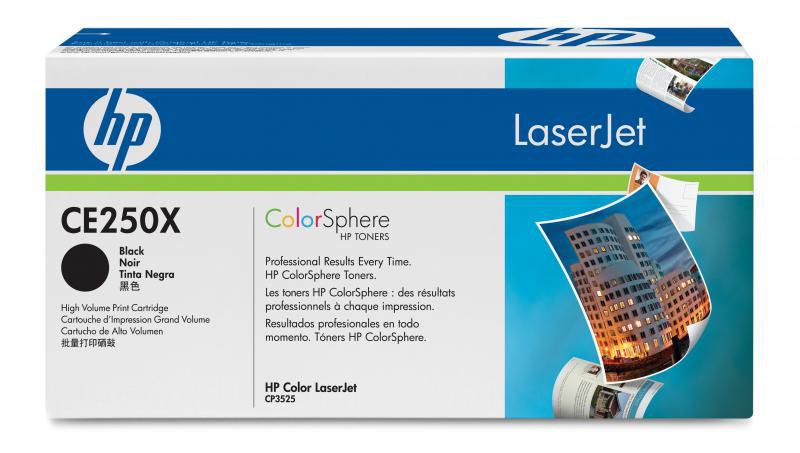 Cartus toner HP CE250X ,Negru ,10 500 pagini ,Original (504x)