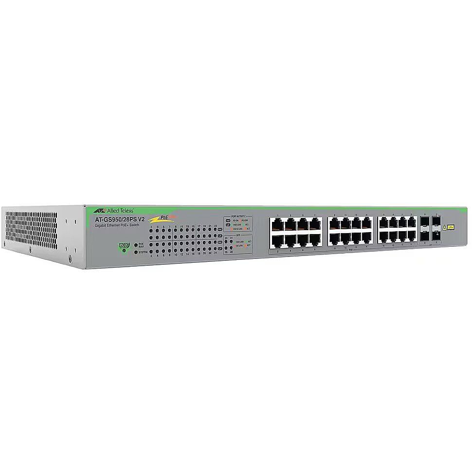 Switch Allied Telesis AT-GS950/28PSV2-50, 24 porturi 10/100/1000 Mbps