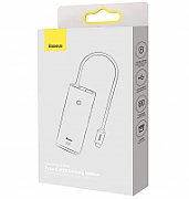 DOCKING Station Baseus Lite, conectare PC USB Type-C, USB 3.0 x 2, USB Type C x 1, HDMI x 1/4K/30Hz, card reader SD/microSD, negru  WKQX050001  (include TV 0.75 lei) - 6932172606329
