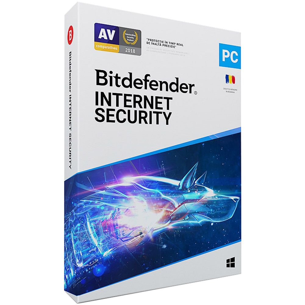 Licenta retail Bitdefender Internet Security - protectie completapentru Windows, valabila pentru 2 ani, 1 dispozitiv, new