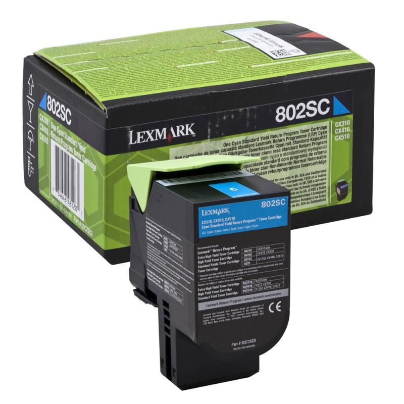 Cartus toner Lexmark 80C2SC0 ,Albastru ,2000 pagini ,Original (80C2SC0)