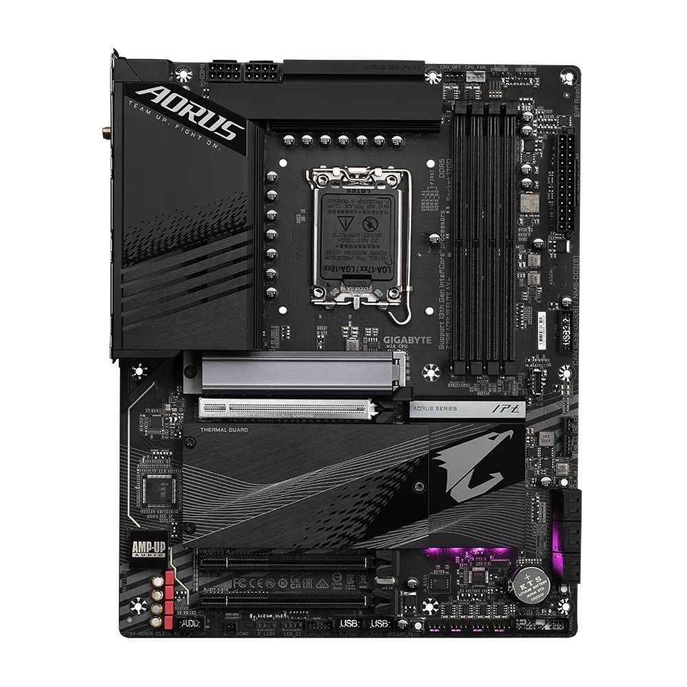 Placa de baza GIGABYTE Z790 AORUS ELITE AX, socket 1700, 4x DDR5 UDIMM, 6x SATA, 4x NVMe, 15x USB-A, 2x USB-C, ATX