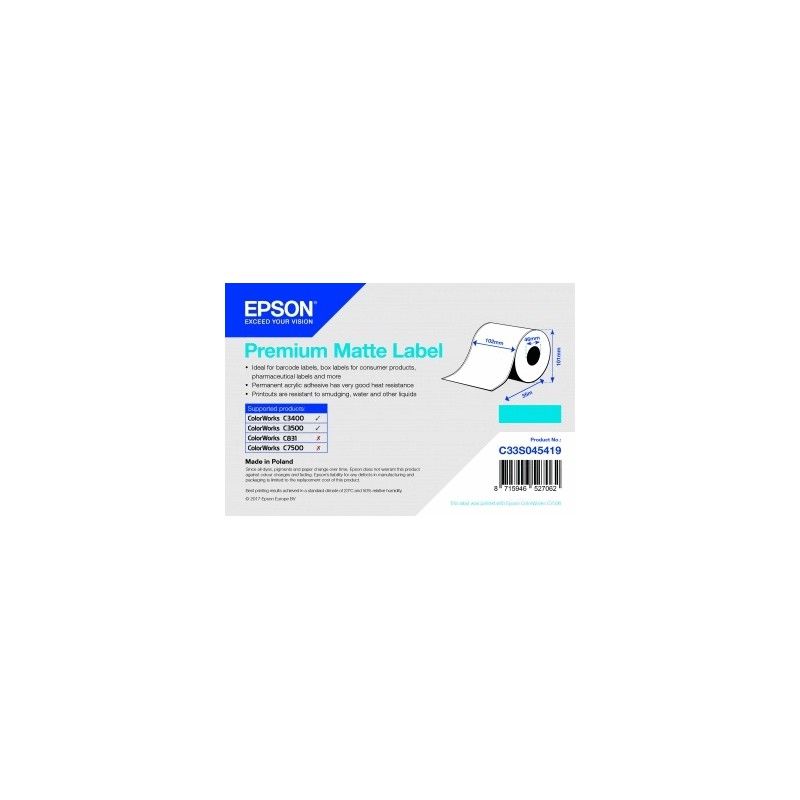 Rola etichete Epson C33S045419 ,Alb ,Original (C33S045419)