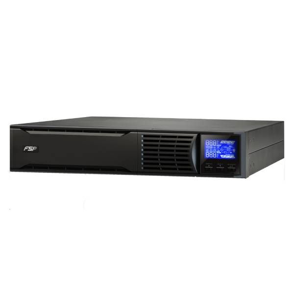 UPS Fortron PPF18A1401, 2000 VA, 1800 W, cu management, on-line double-conversion, 3x Schuko, 1x USB, 12V 9Ah LCD, Rack 2U, Negru