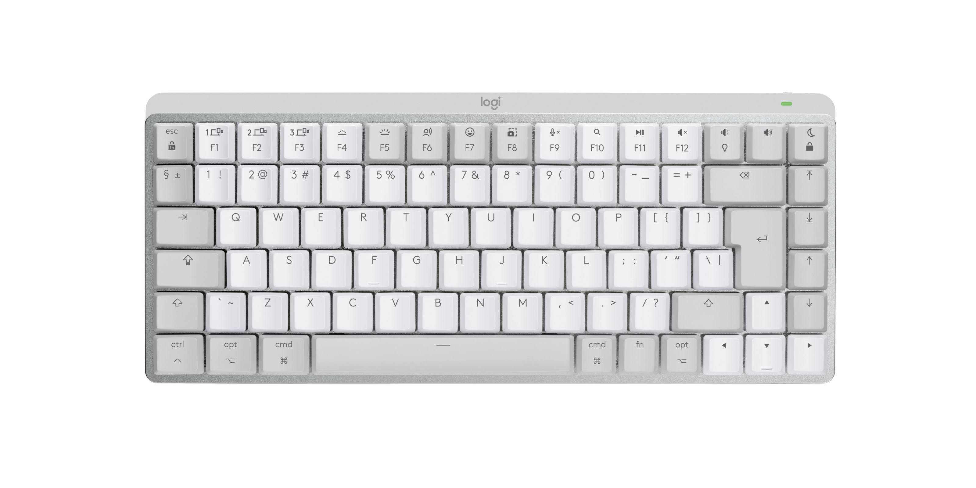 LOGITECH MX Mechanical Mini for Mac Minimalist Wireless Illuminated Keyboard  - SPACE GREY - US INT'L - 2.4GHZ/BT - N/A - EMEA - TACTILE