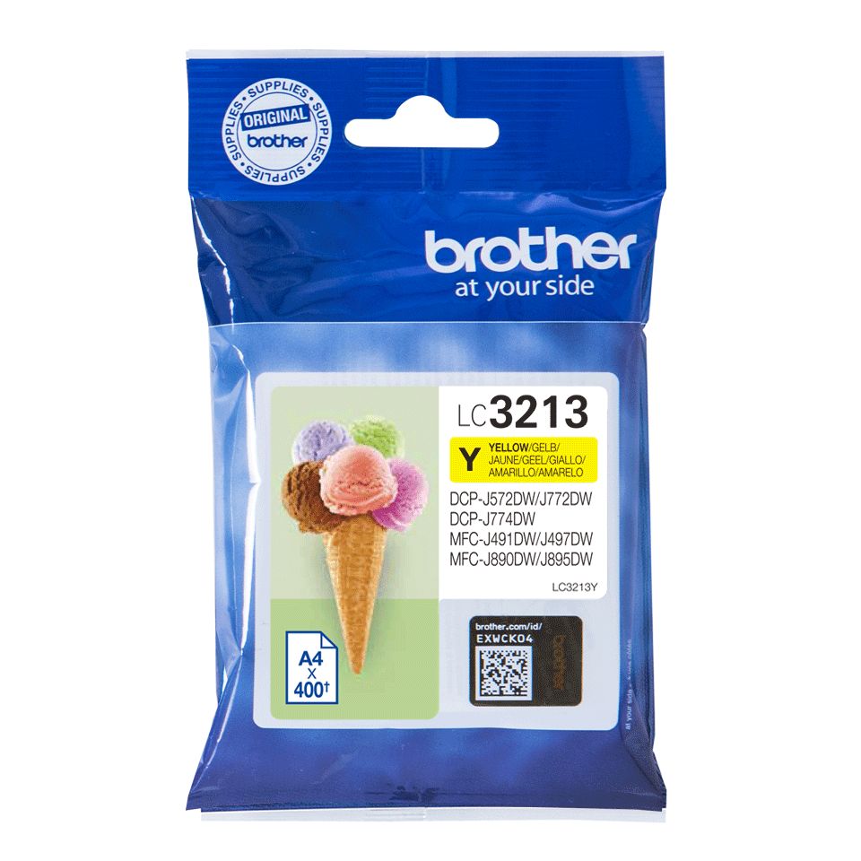 Cartus cerneala Brother LC3213Y ,Galben ,400 pagini ,Original (LC3213Y)