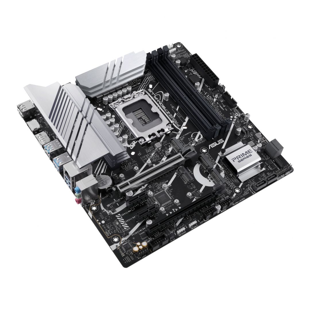 Placa de baza ASUS PRIME Z790M-PLUS, socket 1700, 4x DDR5 UDIMM, 4x SATA, 3x NVMe, 13x USB-A, 2x USB-C, mATX
