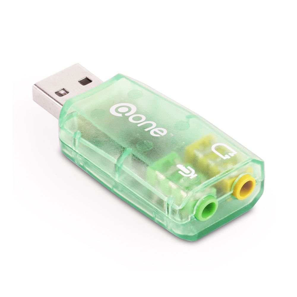 USB 2.0 sound card, A father to 2 x 3.5mm stereo jack
- plug &amp play
Packaging: blister 1 pc.