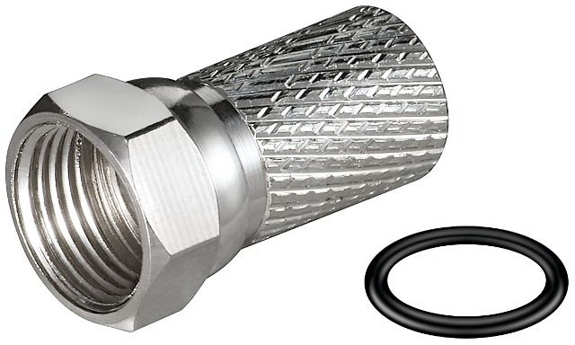 F socket for coaxial cable, internal diameter 7.0mm, made of copper and with rubber seal
- length 20mm
Packaging: bulk 1 pc.