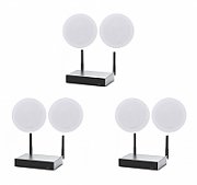 Pachet sonorizare stereo multiroom 3 zone cu 3x Arylic A30+ si 6 boxe de tavan INAKUSTIK Ambientone R1