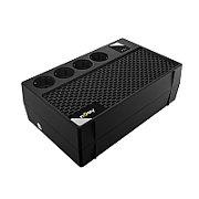 UPS nJoy Renton 650 Plus, 650 VA, 360 W, 4x Schuko, 12 minute, Brick, Negru