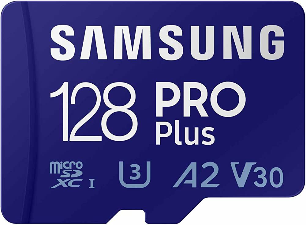 SAMSUNG PRO Plus 128GB microSD UHS-I U3 Full HD 4K UHD 180MB/s Read 130MB/s Write Memory Card Incl. SD-Adapter 2023