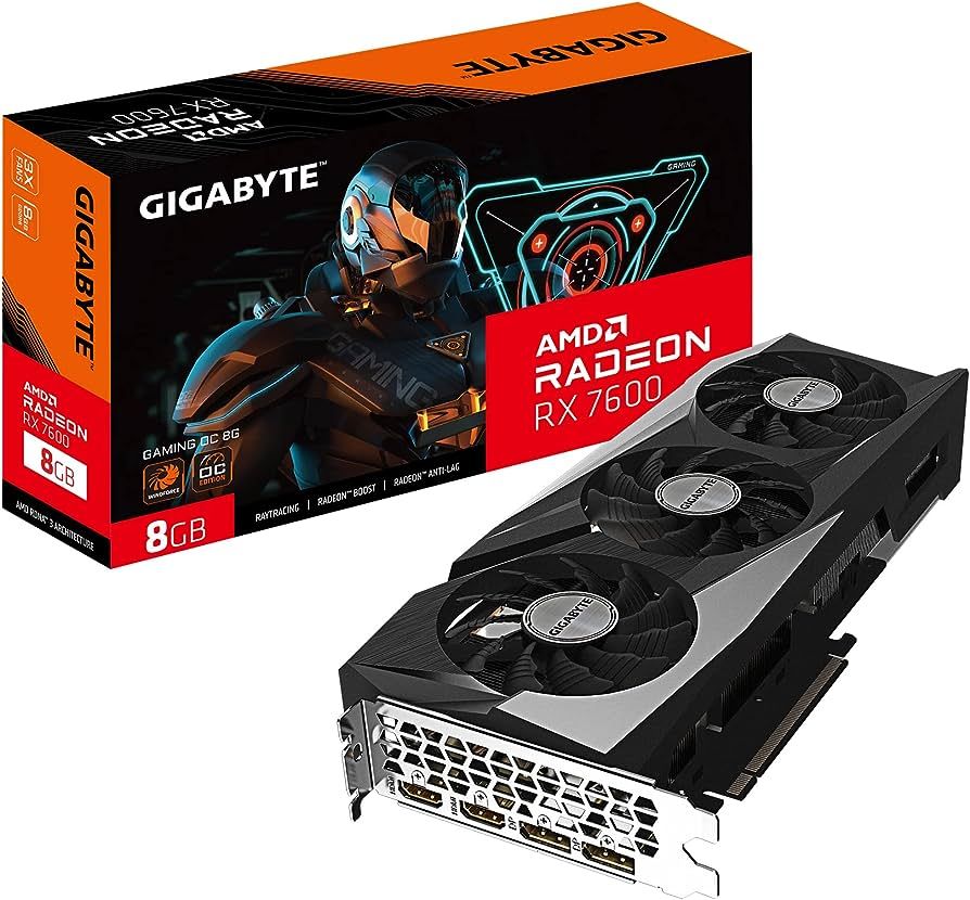 Placa video GIGABYTE Radeon RX 7600 GAMING OC 8 GB GDDR6 128 bit