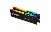 Memorie Kingston FURY Beast 32 GB DDR5 5600 MHz CL36, kit 2 x 16 GB, XMP 3.0 / EXPO, Negru, RGB