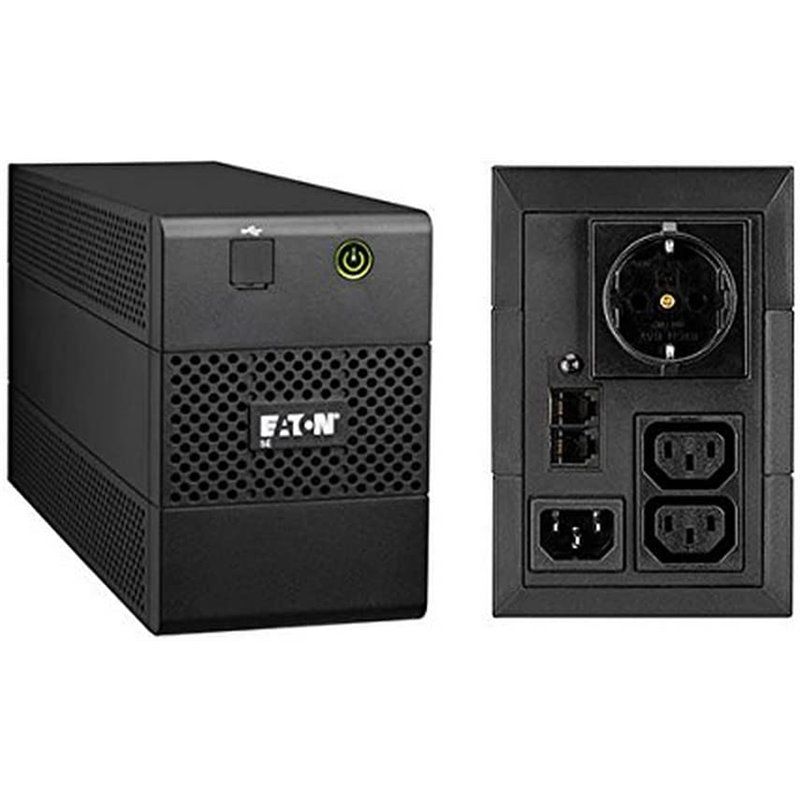 UPS Eaton 5E1200UD, 1200 VA, 660 W, cu management, line-interactive, 4x Schuko, 1x USB, 12 V / 7Ah LED, Tower, Negru