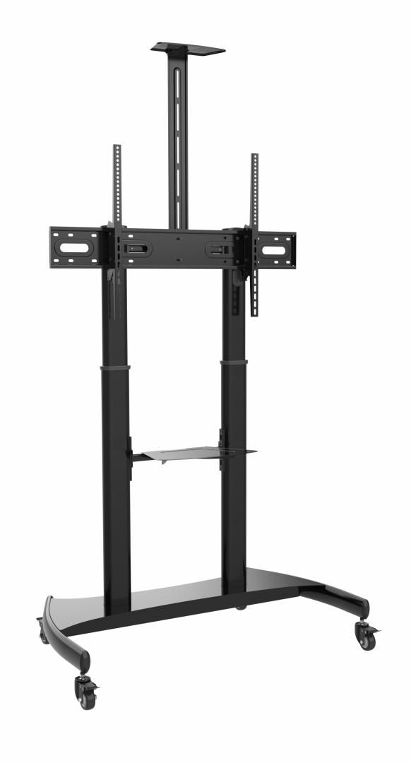 Stand TV mobil Serioux TV610TW 60 -100 , dimensiuni: 1220x710x2045~ 2365mm, compatibilitate  dimensiune ecran: 60 -100 , compatibilitate VESA: 400x400, 600x400, 800x400, 800x600, 900x600, 1000x600, Greutate maximă suportata: 100 kg, interval de înclinare: +5°~-10°, interval de înălțime: 1365~1685mm