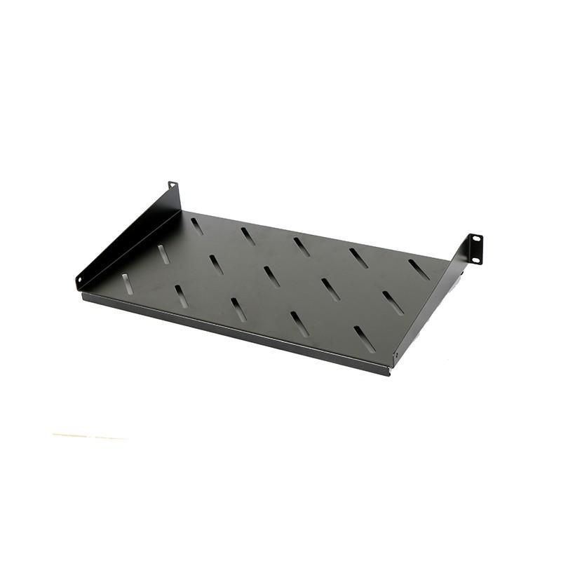 Raft fix Spacer 19-inch, 1U, adancime 425 mm, max 60 kg, negru