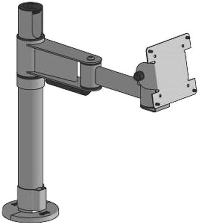 Pole with VESA mount on angled connection joint 75/100 Pole Mount - BLACK