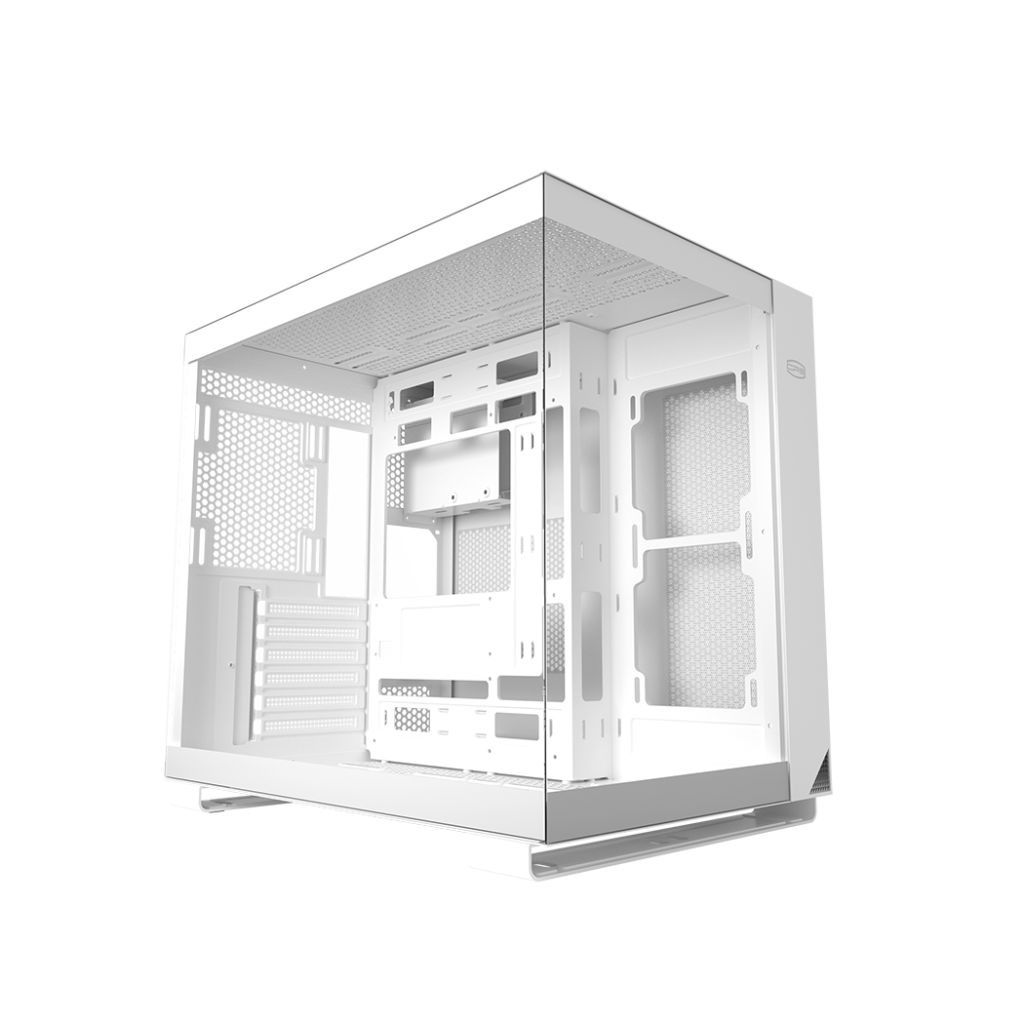 CARCASA PCCOOLER, Middle Tower, ATX, fara sursa, sticla securizata, alb, USB 3.2 gen 1 x 2, USB Type-C x 2, mic, audio,  C3 T500 WH