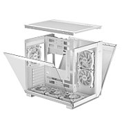 CARCASA PCCOOLER, Middle Tower, ATX, fara sursa, sticla securizata, alb, USB 3.2 gen 1 x 2, USB Type-C x 2, mic, audio,  C3 T500 WH