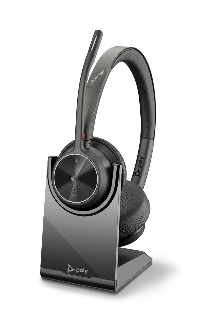 Poly Voyager 4320 Microsoft Teams Certified Headset +BT700 dongle +Charging Stand