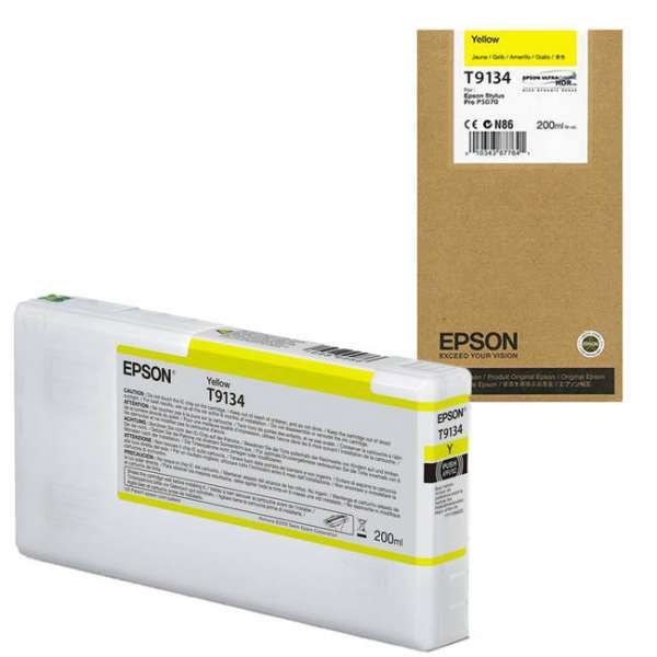Cartus cerneala Epson C13T913400 ,Galben ,200 ml ,Original (T9134)