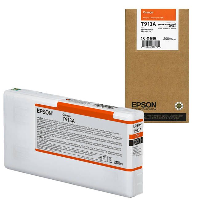Cartus cerneala Epson C13T913A00 ,Orange ,200 ml ,Original (T913a)