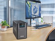 UPS Eaton 5E700F, 700 VA, 360 W, line-interactive, 2x Schuko, Tower, Negru