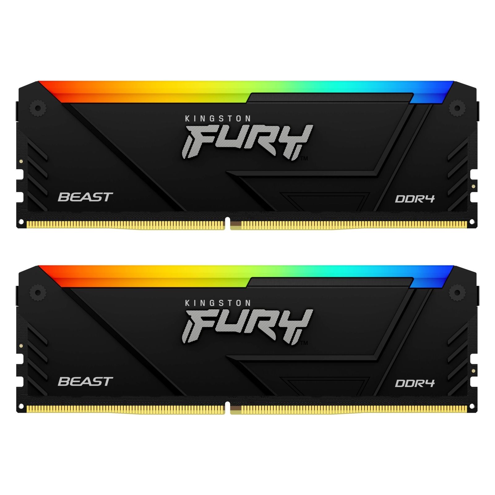 Memorie Kingston FURY Beast 32 GB DDR4 3600 MHz CL18, kit 2 x 16 GB, XMP 2.0, Negru, RGB