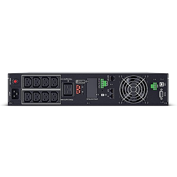 UPS Cyber Power OLS3000ERT2UA, 3000 VA, 2700 W, cu management, on-line double-conversion, 8x C13, 2x C19, Sealed Lead-acid, 13 minute (50% sarcina), LCD, Rack 2U, Negru