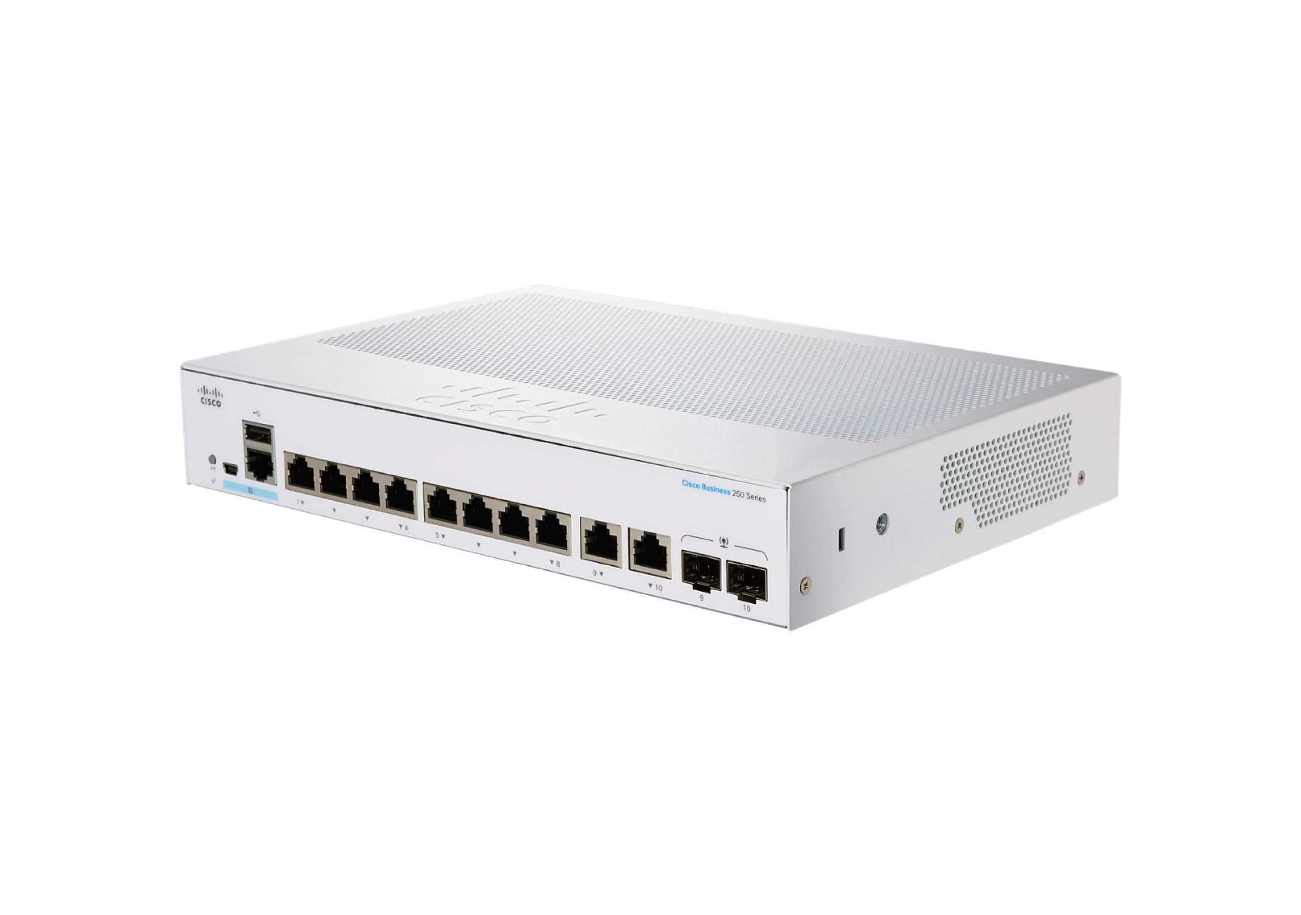 Switch Cisco CBS220-8FP-E-2G-EU, 8 porturi 10/100/1000 Mbps