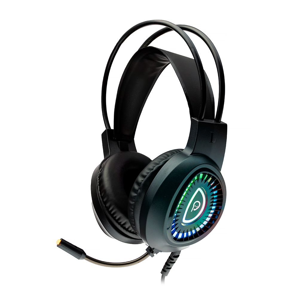 CASTI gaming Spacer RGB, cu fir, standard, utilizare gaming, microfon pe brat, conectare prin adaptor USB 2.0 sau Jack 3.5 mm x 2, iluminare RGB, negru,  SPGH-PHANTOM-USB , (timbru verde 0.8 lei)
