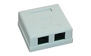 Priza UTP dubla aplicata cat.5e - EMTEX,  EMT-UTP5E-2P-PT