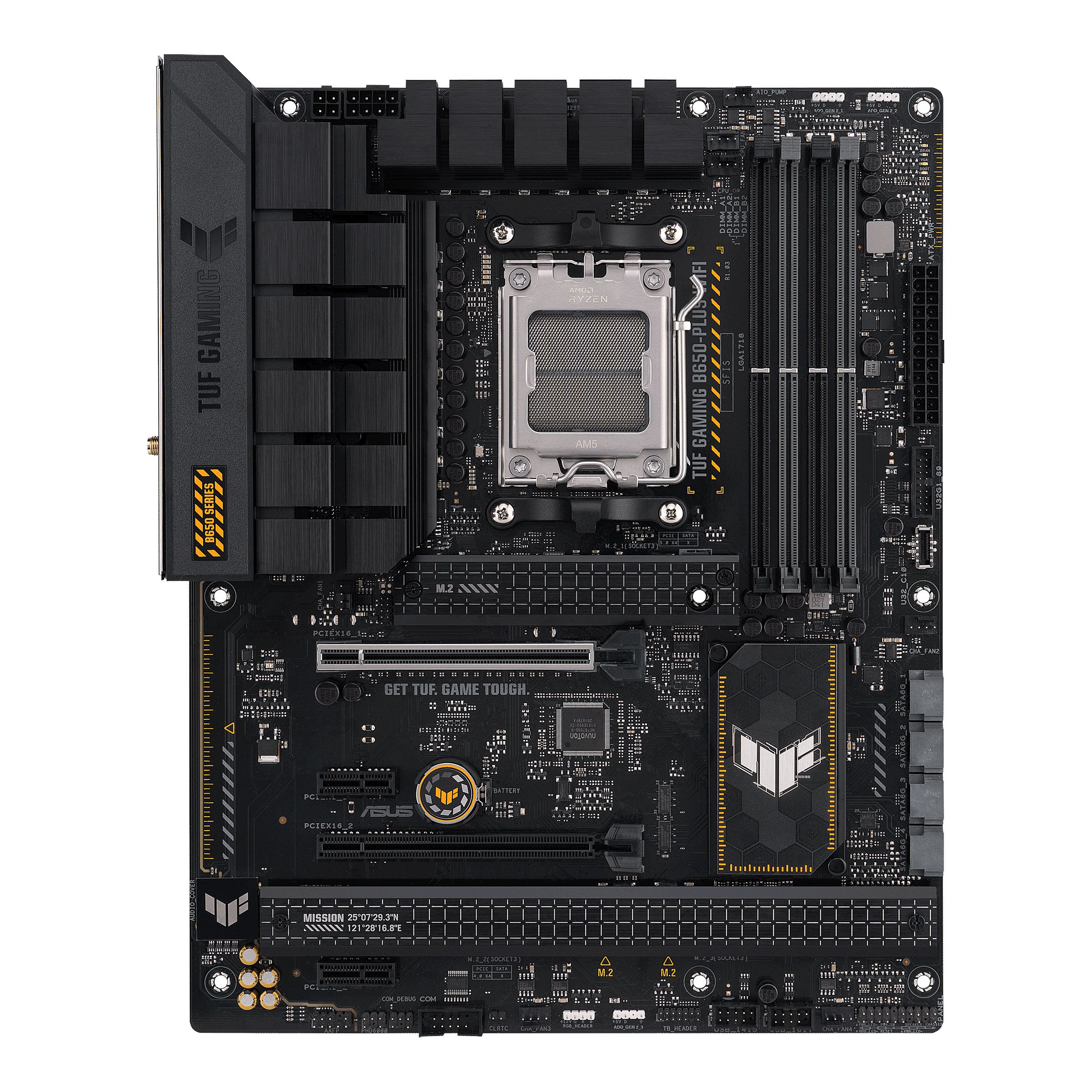 Placa de baza ASUS TUF GAMING B650-PLUS WIFI, socket AM5, 4x DDR5 UDIMM, 4x SATA, 3x NVMe, 12x USB-A, 3x USB-C, ATX
