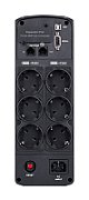 UPS Cyber Power CP1600EPFCLCD, 1600 VA, 1000 W, cu management, line-interactive, 6x Schuko, 1x C14, 1x RJ45, 1x USB, Sealed Lead-acid, 9.7 minute (50% sarcina), LCD, Tower, Negru