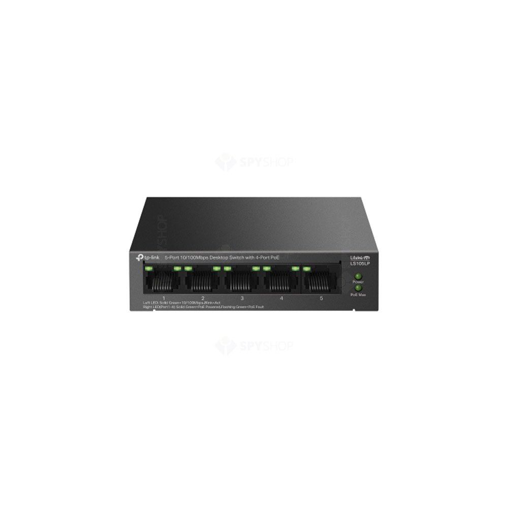Switch TP-Link LS105LP, 5 porturi 10 / 100 Mbps