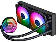 COOLER Cooler Master  MASTERLIQUID 240 ATMOS , racire lichid, skt. Intel LGA 1700/1200/115x, AMD AM5/AM4, radiator aluminiu, pompa , fan 2x120mm, 2500rpm, conector 4-pin PWM, ARGB, negru,  MLX-D24M-A25PZ-R1  (timbru verde 2 lei)