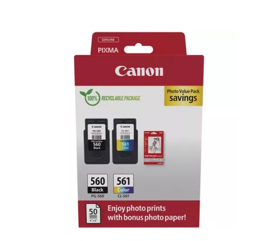 Cartus cerneala Canon 3713C008AA ,Black/tri-color ,8.3ml+7.5 ml ,Original (PG-560 + CL-561)