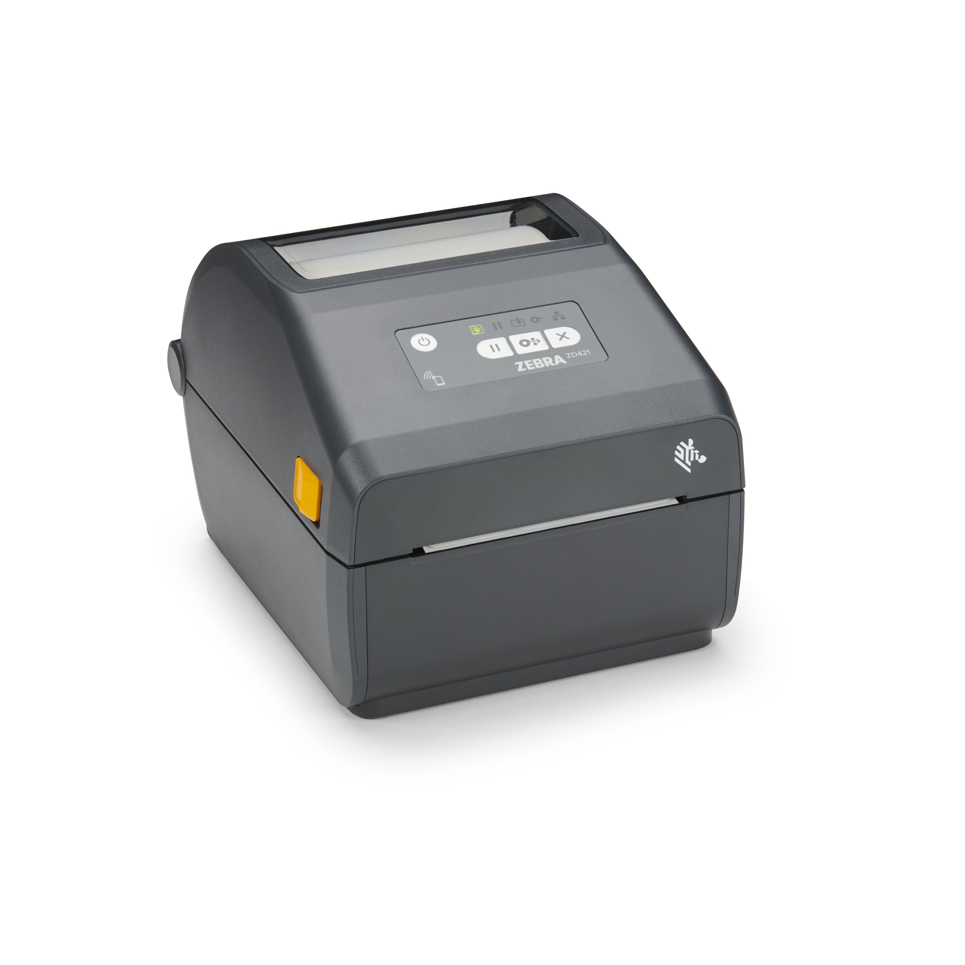 Direct Thermal Printer ZD421 203 dpi, USB, USB Host, Modular Connectivity Slot, 802.11ac, BT4, ROW, EU and UK Cords, Swiss Font, EZPL