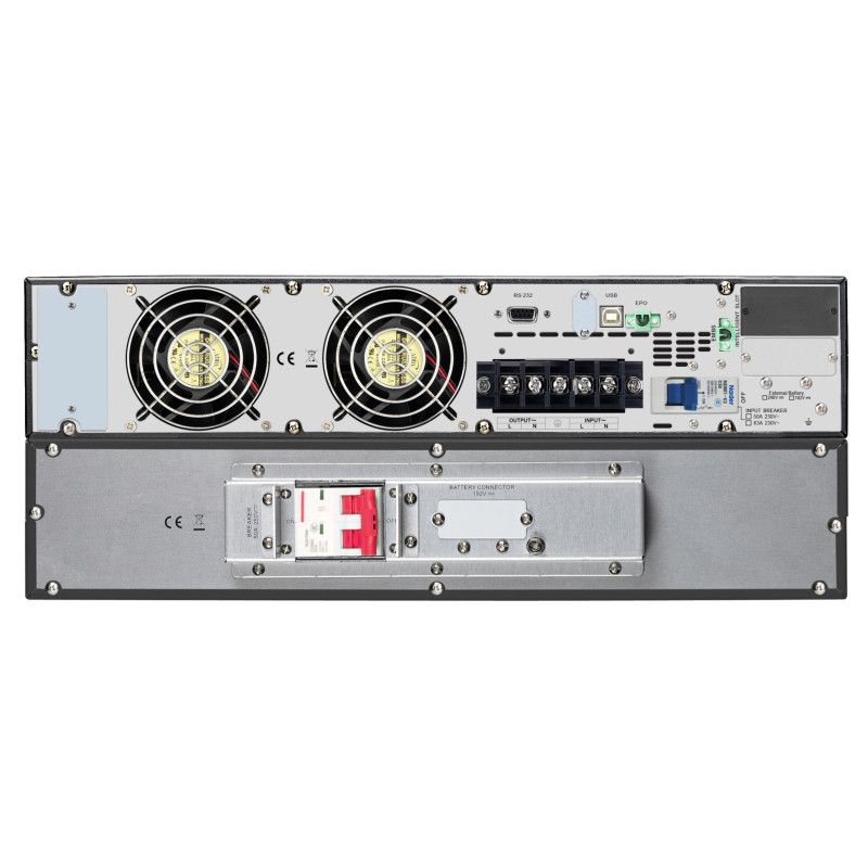 UPS APC SRV5KRIRK, 5000 VA, 5000 W, on-line double-conversion, 1x USB, 192V Baterie cu plăci de plumb şi acid, LCD, Rack 2U, Negru