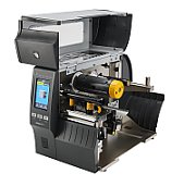 TT Printer ZT411 4 , 203 dpi, Euro and UK cord, Serial, USB, 10/100 Ethernet, Bluetooth 4.1/MFi, USB Host, Peel w/ Full Rewind, EZPL