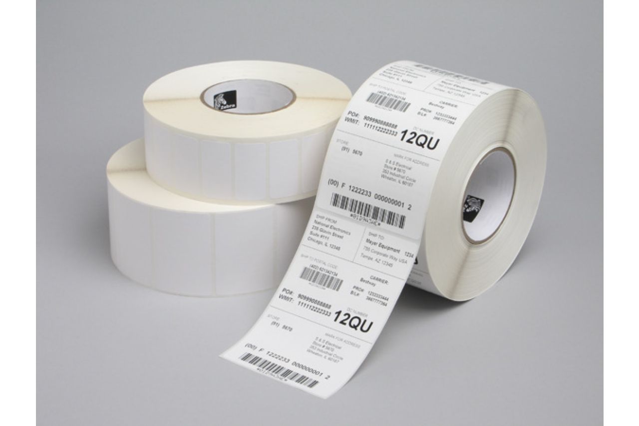 Label, Polyester, 102x102mm Thermal Transfer, Z-Ultimate 3000T White, Permanent Adhesive, 76mm Core