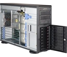 Server SuperMicro 4023S-TRT, Rack 4U, fara procesor, 2 x AMD socket SP3  max 240 W, fara memorie, 8 x LFF, Fara sursa
