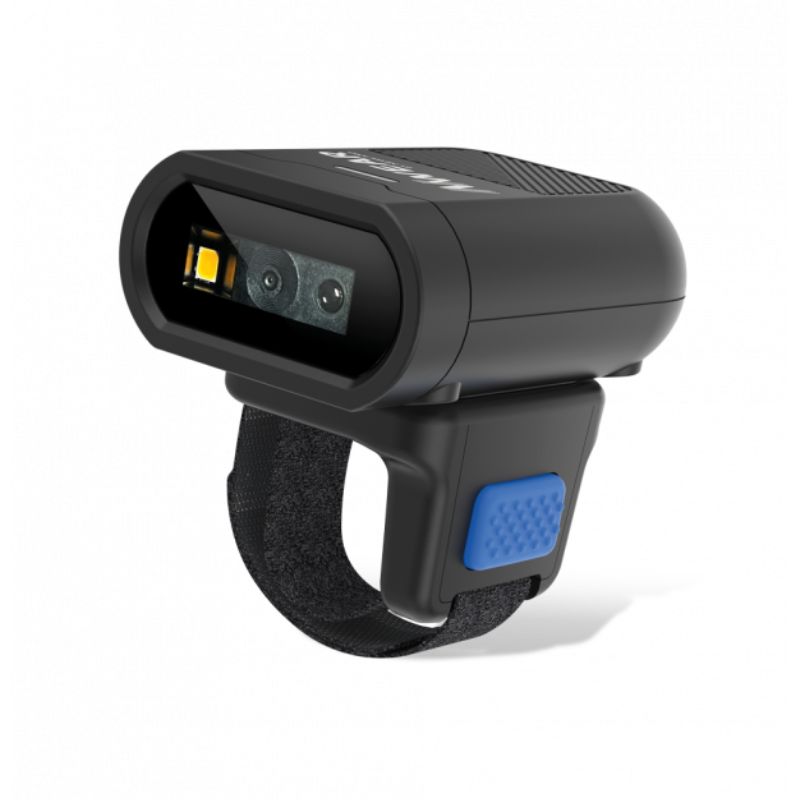 Bluetooth ring scanner, 2D CMOS imager with USB-A to magnetic connector cable.