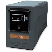 UPS Socomec NPE-0850, 850 VA, 480 W, line-interactive, 4x C13, 1x C14, 1x USB, Baterie cu plăci de plumb şi acid, Tower, Gri