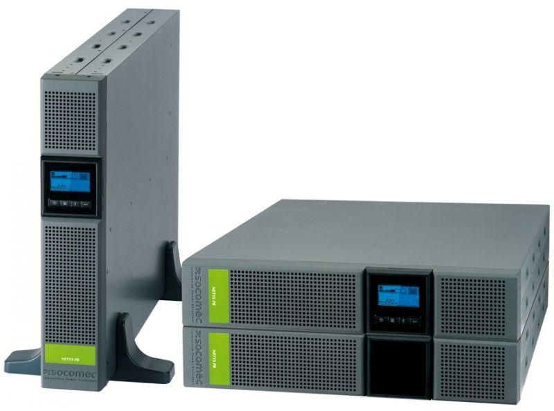 UPS Socomec NPR-3300-RT, 3300 VA, 2700 W, cu management, line-interactive, 8x C13, 1x C14, 1x RJ45, 2x USB, 72V 9Ah LCD, Rack 2U, Gri